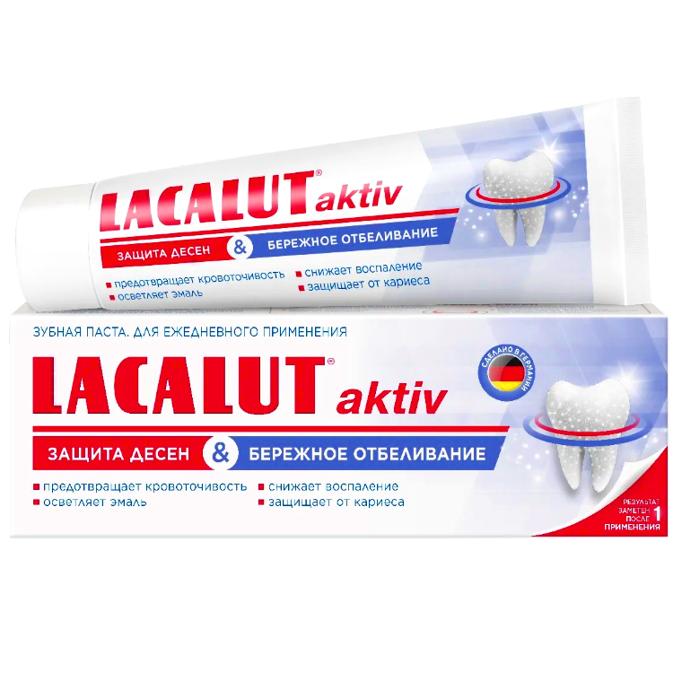 LACALUT Aktiv Зубная Паста Защита Десен и Бережное Отбеливание
