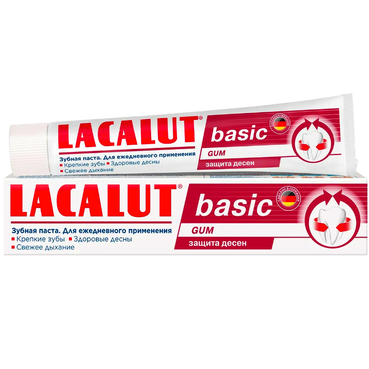 LACALUT Basic Gum Зубная Паста для Профилактики Кариеса и Снижения Воспаления Десен