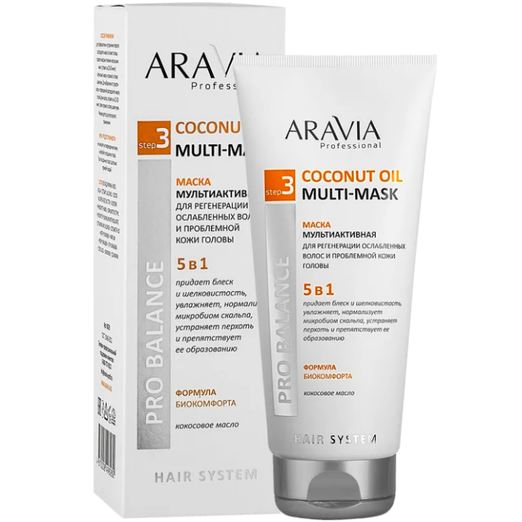 ARAVIA Professional Маска Мультиактивная 5 в 1 для Регенерации Ослабленных Волос