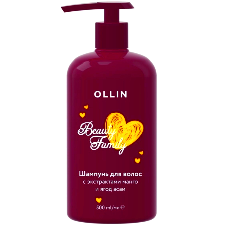OLLIN PROFESSIONAL Beauty Family Шампунь для Волос с Экстрактами Манго и Ягод Асаи