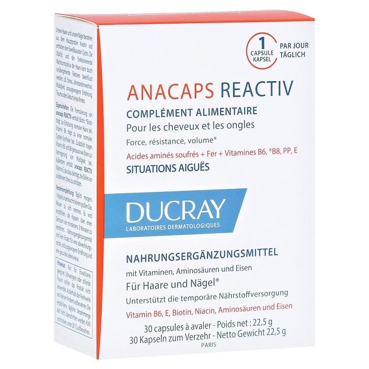 DUCRAY ANACAPS REACTIV Капсулы для Укрепления Волос и Ногтей