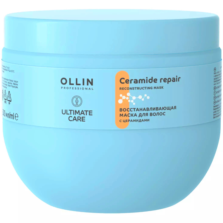 OLLIN PROFESSIONAL ULTIMATE CARE Маска Восстанавливающая для Волос с Церамидами