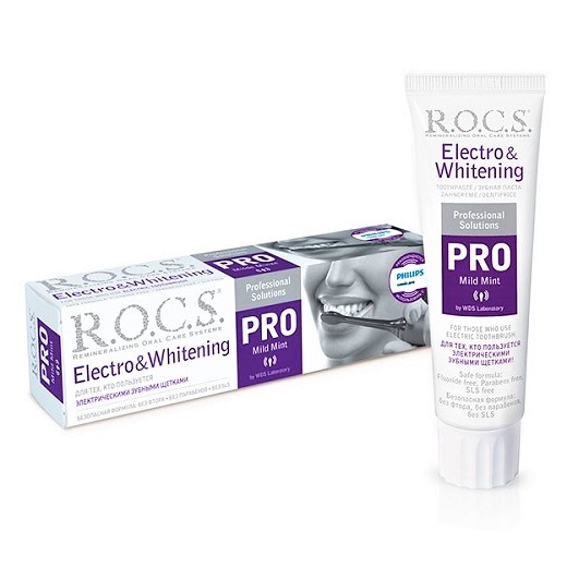 R.O.C.S. PRO Зубная Паста Electro & Whitening Mild Mint