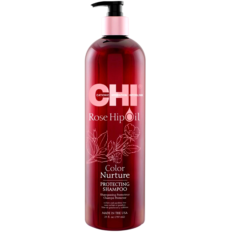 CHI Rose Hip Oil Шампунь с Маслом Шиповника для Окрашенных Волос
