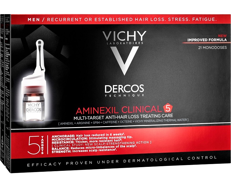 VICHY DERCOS AMINEXIL Intensive 5 Средство против Выпадения Волос для Мужчин
