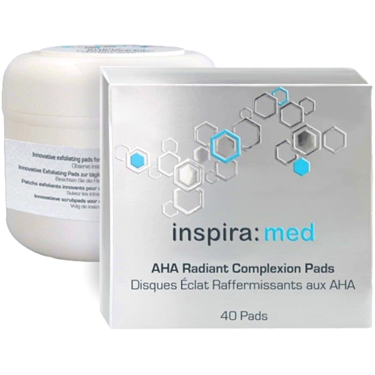 Inspira Cosmetics Med Диски-Спонжи с AHA-Кислотами для Обновления и Сияния Кожи 