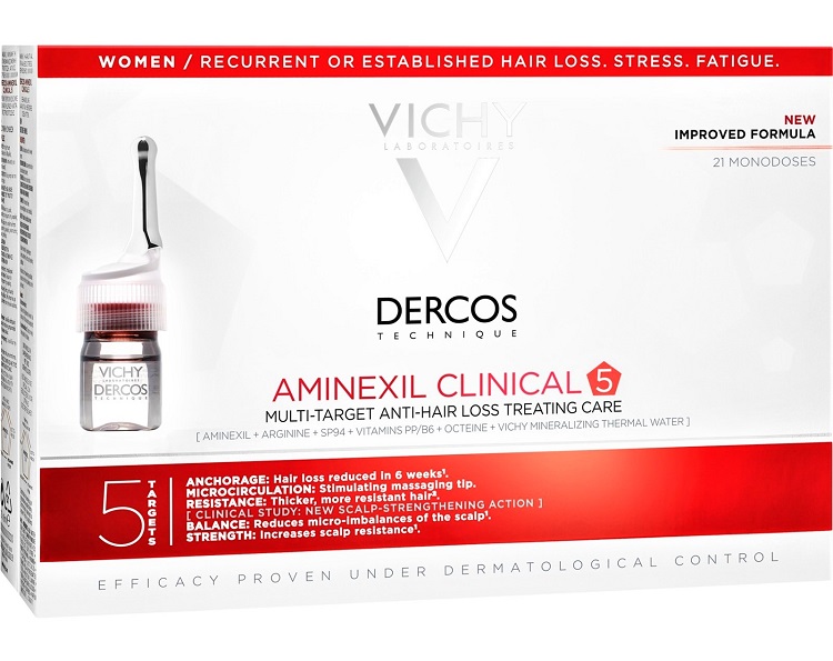 VICHY DERCOS AMINEXIL Intensive 5 Средство против Выпадения Волос для Женщин