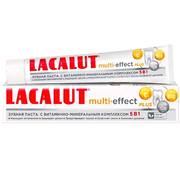 LACALUT Multi-Effect PLUS Зубная Паста с Витаминами и Минералами для Комплексного Ухода