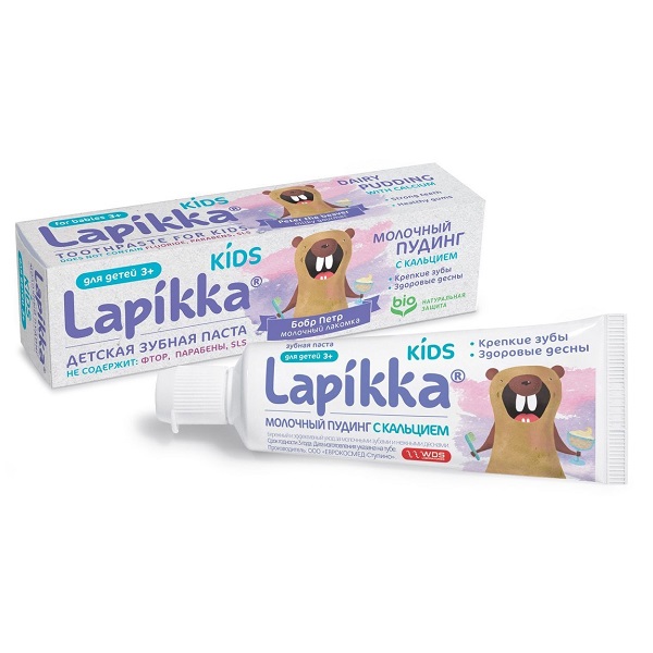 Lapikka Kids Зубная Паста Молочный Пудинг с Кальцием
