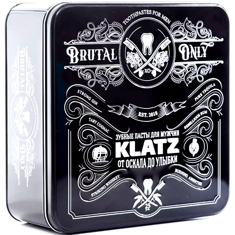 KLATZ Brutal Only Набор Зубных Паст + Стеклянные Бокалы для Виски